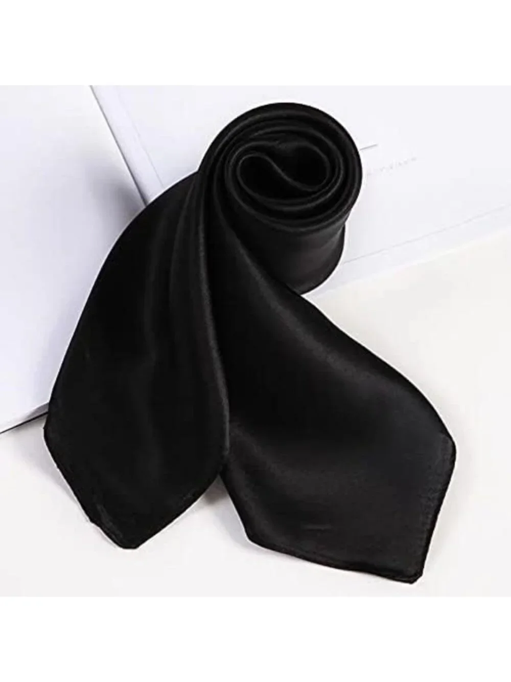 100% Mulberry Silk Square Scarf for Hair - 25.6” Neckerchief, Digital Print